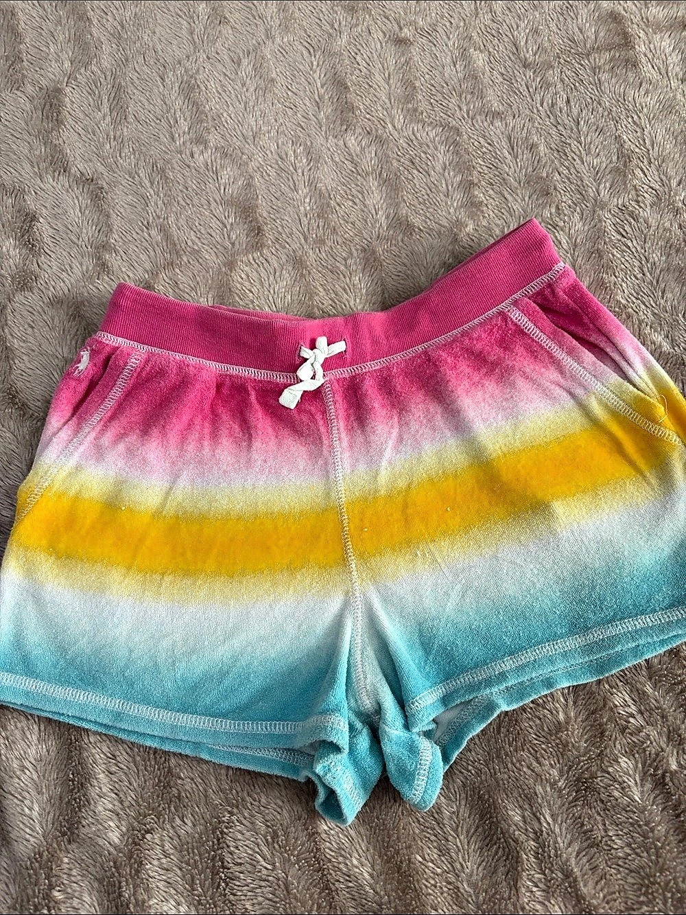 Polo Ralph Lauren Girls Ombré Terry Shorts Pink & Blue M
